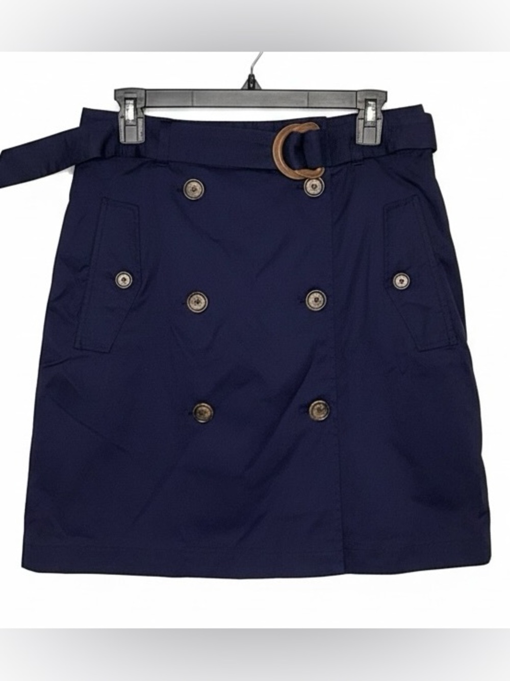 Lauren Ralph Lauren Black Label Navy Double-Breasted Mini Skirt with Belt | NWOT